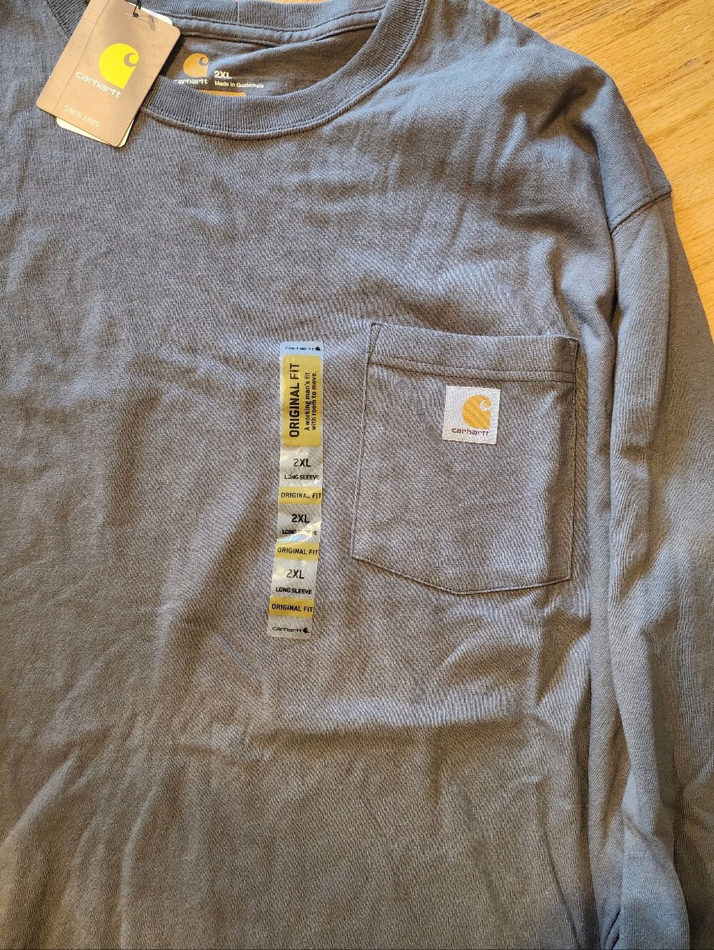 New Nwt Men Carhartt Long Sleeve Shirt Gray 2xl